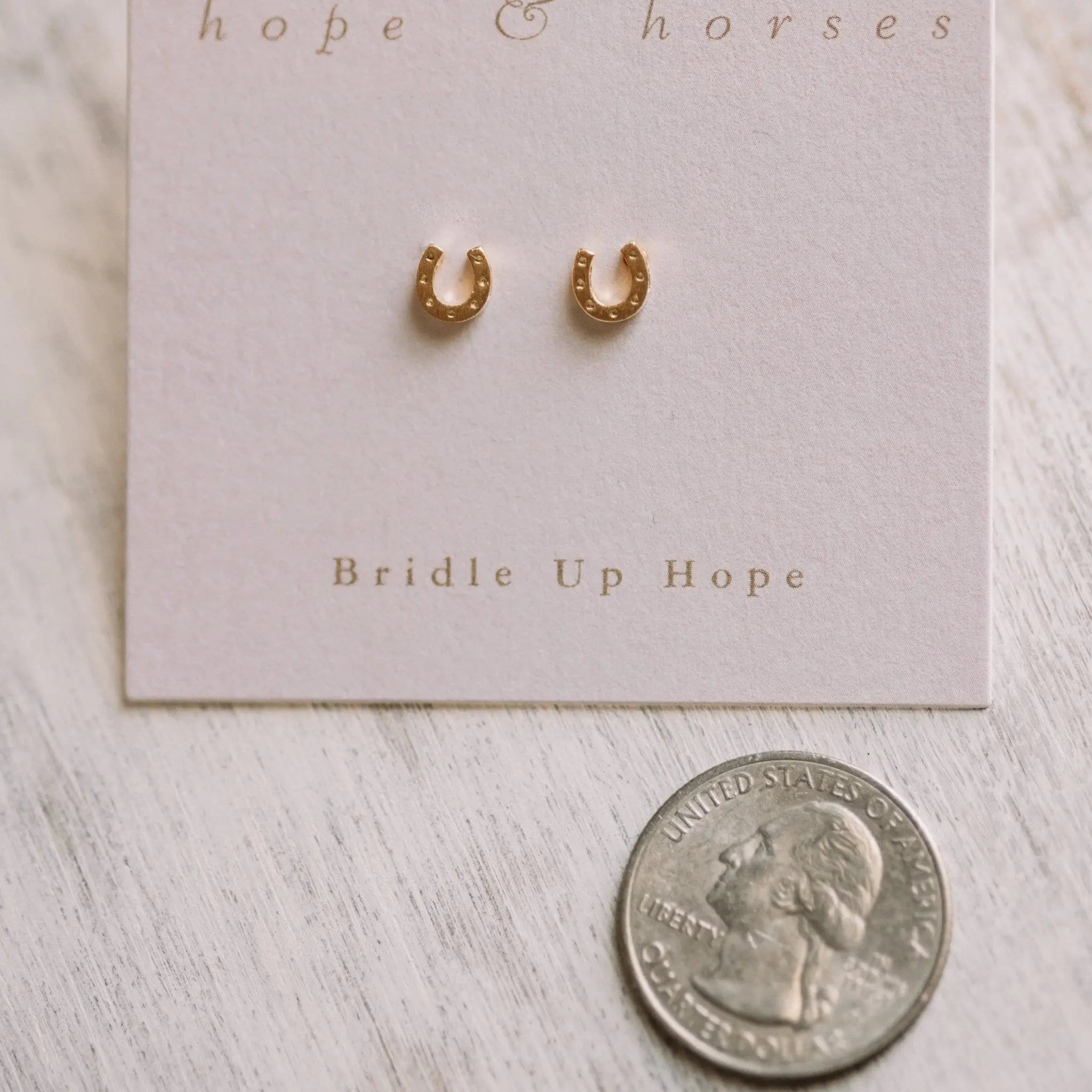 Mini Horseshoe Earrings - Bridle Up Hope Shop