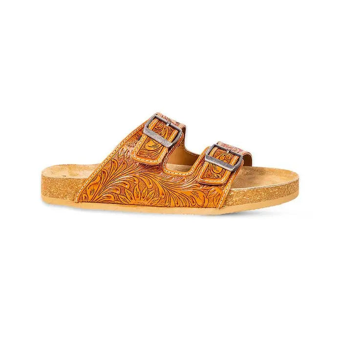 Molly Hand - Tooled Leather Sandals - Bridle Up Hope Shop