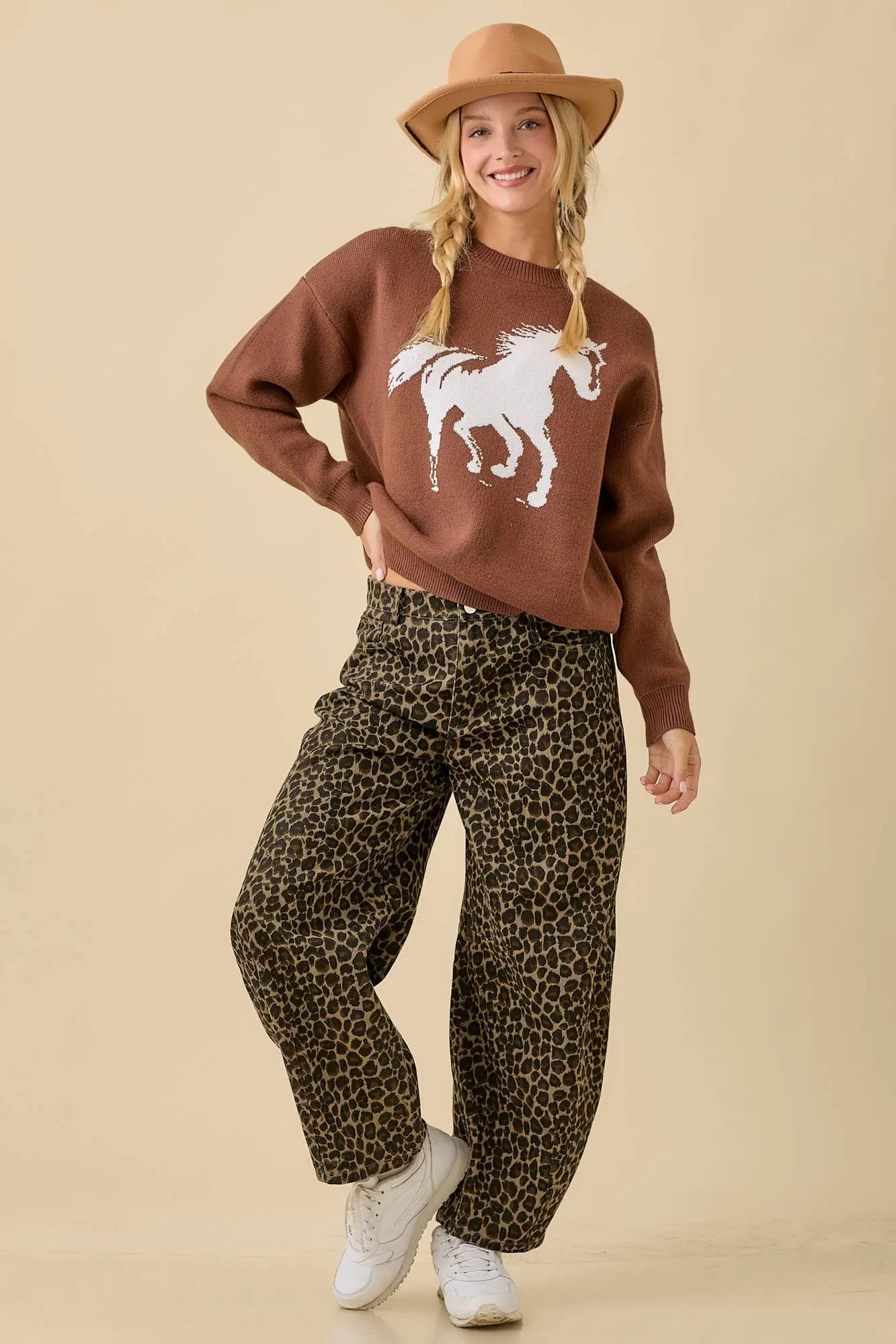 Mustang Spirit Knit Sweater - Bridle Up Hope Shop
