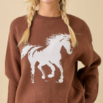 Mustang Spirit Knit Sweater - Bridle Up Hope Shop