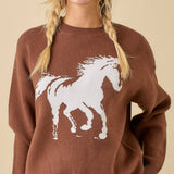 Mustang Spirit Knit Sweater - Bridle Up Hope Shop