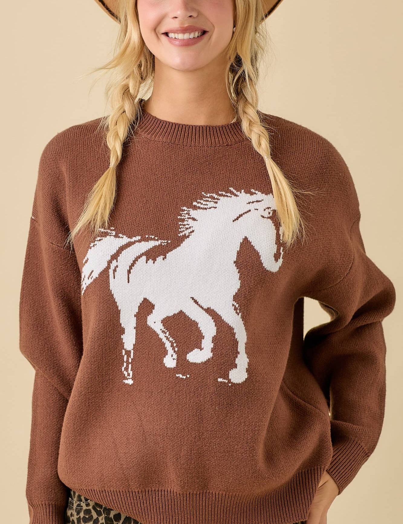 Mustang Spirit Knit Sweater - Bridle Up Hope Shop