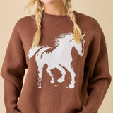 Mustang Spirit Knit Sweater - Bridle Up Hope Shop