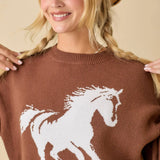 Mustang Spirit Knit Sweater - Bridle Up Hope Shop
