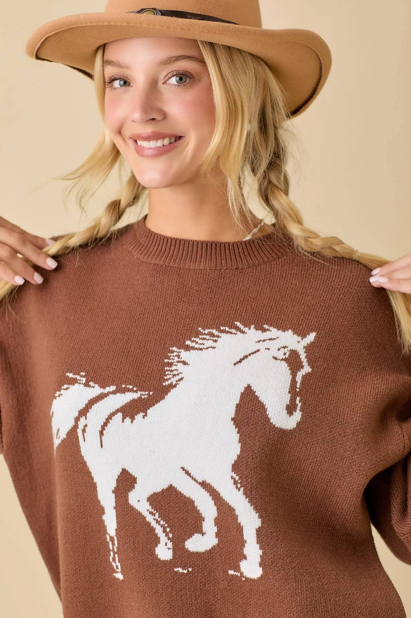 Mustang Spirit Knit Sweater - Bridle Up Hope Shop