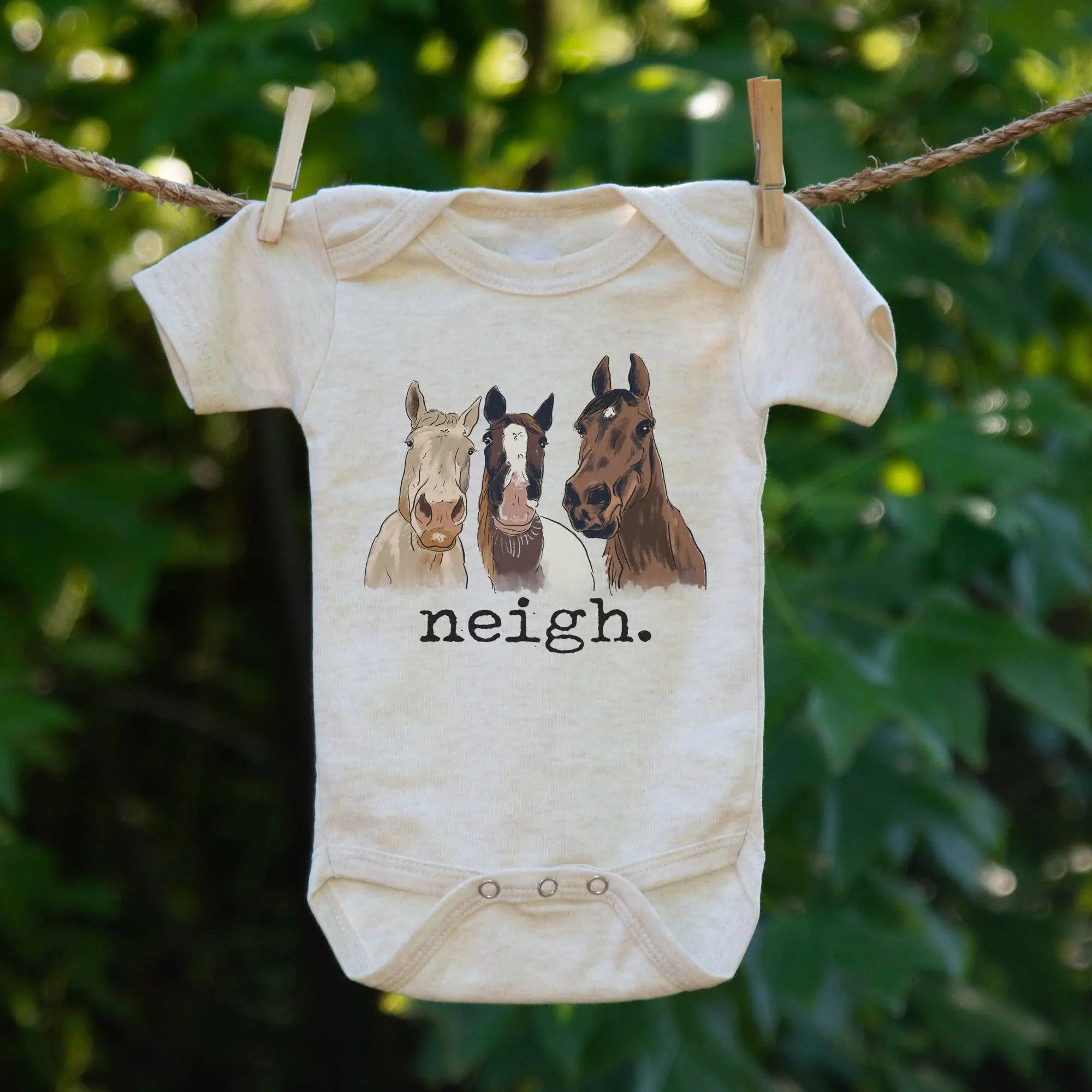 Neigh Baby Onesie (Short Sleeve) - Bridle Up Hope Shop