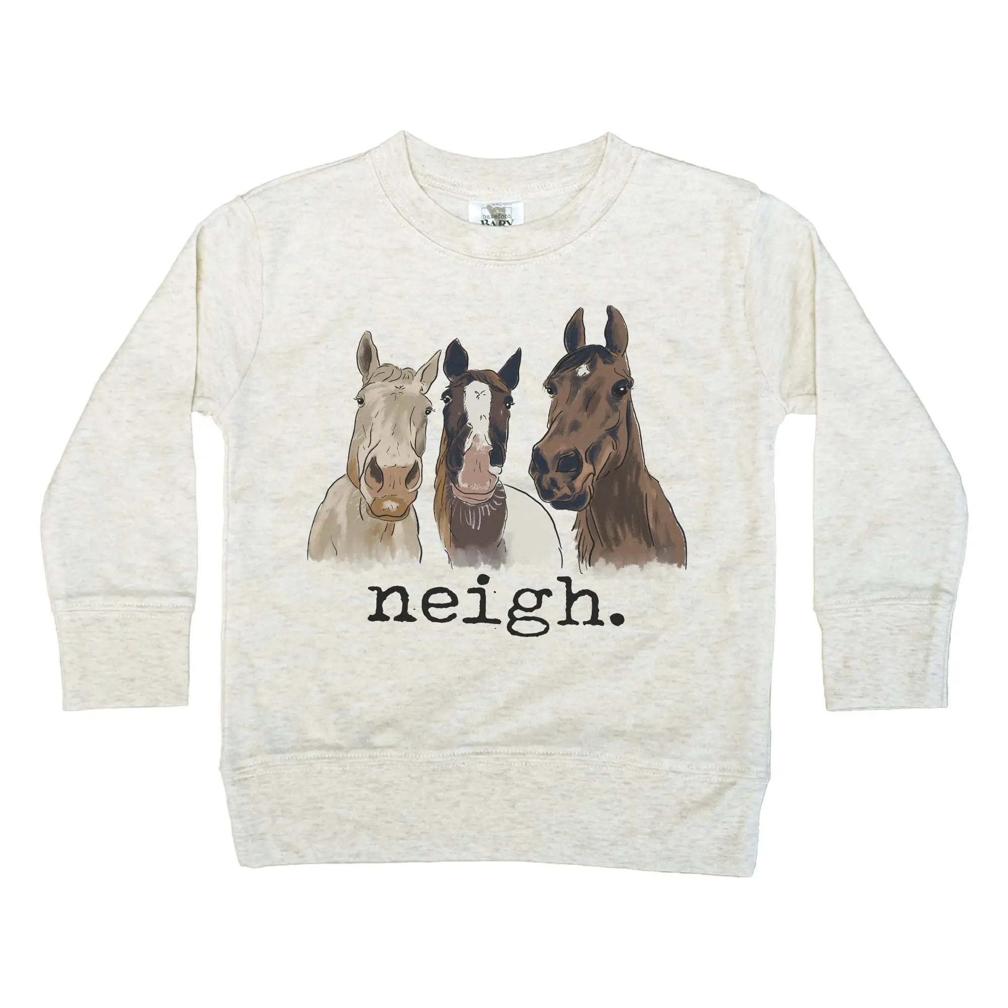 Neigh Kids Crewneck - Bridle Up Hope Shop