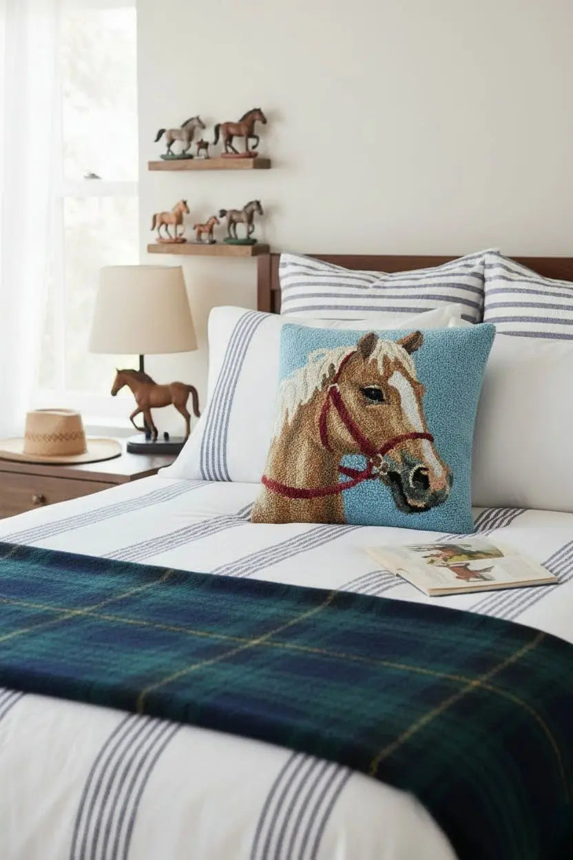Palomino Wool Horse Hook Pillow - Bridle Up Hope Shop