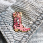 Pink Cowgirl Boot Pin - Bridle Up Hope Shop