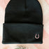 Pink Horseshoe Beanie (Black) - Bridle Up Hope Shop