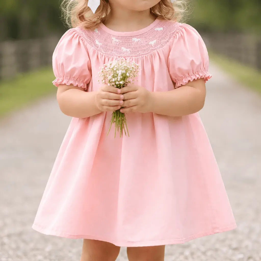 Pink Pony Embroidered Dress - Bridle Up Hope Shop