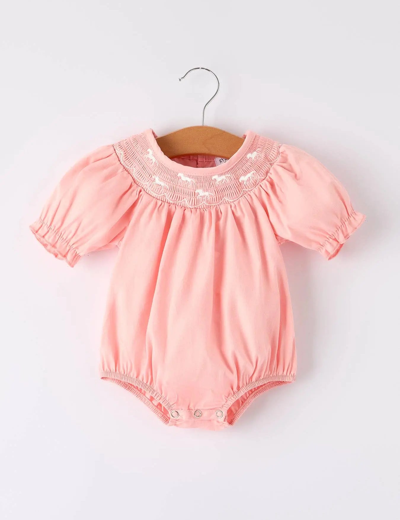Pink Pony Smocked Romper - Bridle Up Hope Shop