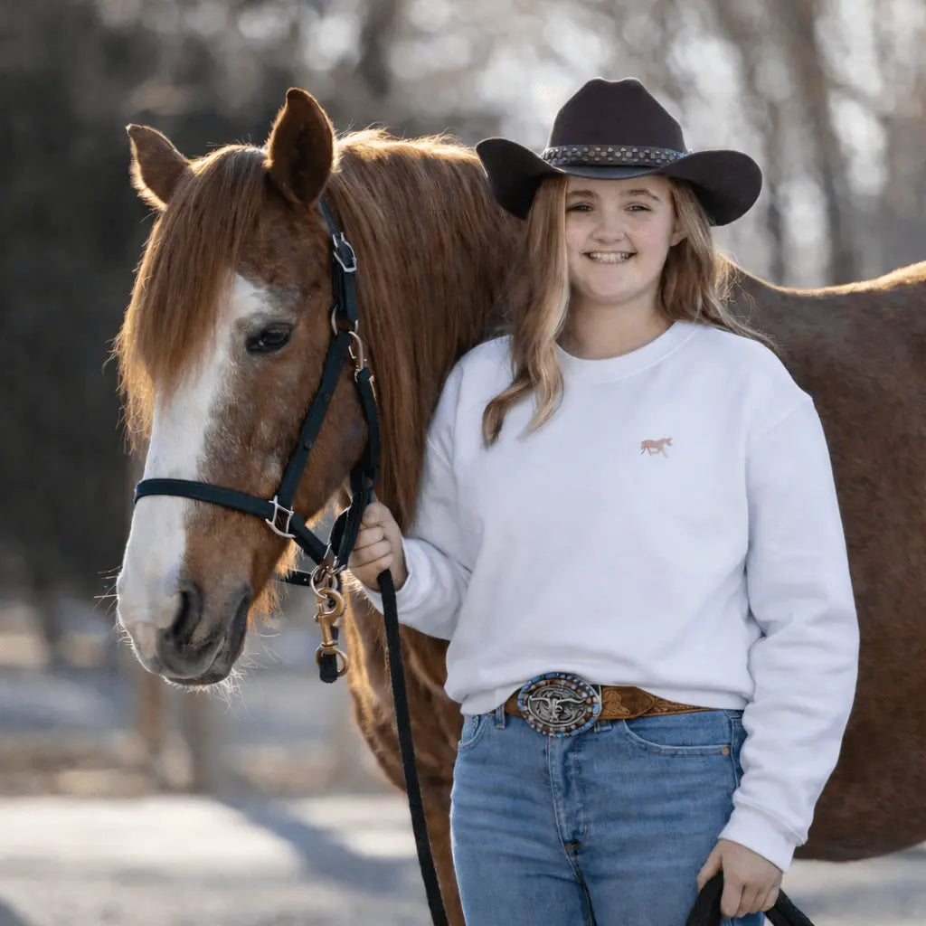 Pink Pony Sweatshirt - Bridle Up Hope Shop