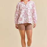 Pink Toile Horse Windbreaker Jacket - Bridle Up Hope Shop