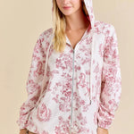 Pink Toile Horse Windbreaker Jacket - Bridle Up Hope Shop