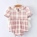 Plaid Horse Baby Girl Romper - Bridle Up Hope Shop