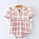 Plaid Horse Baby Girl Romper - Bridle Up Hope Shop