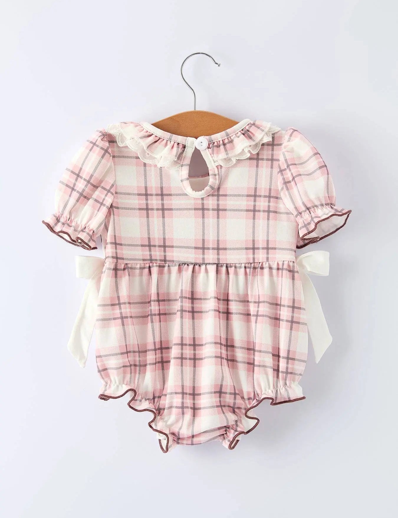 Plaid Horse Baby Girl Romper - Bridle Up Hope Shop