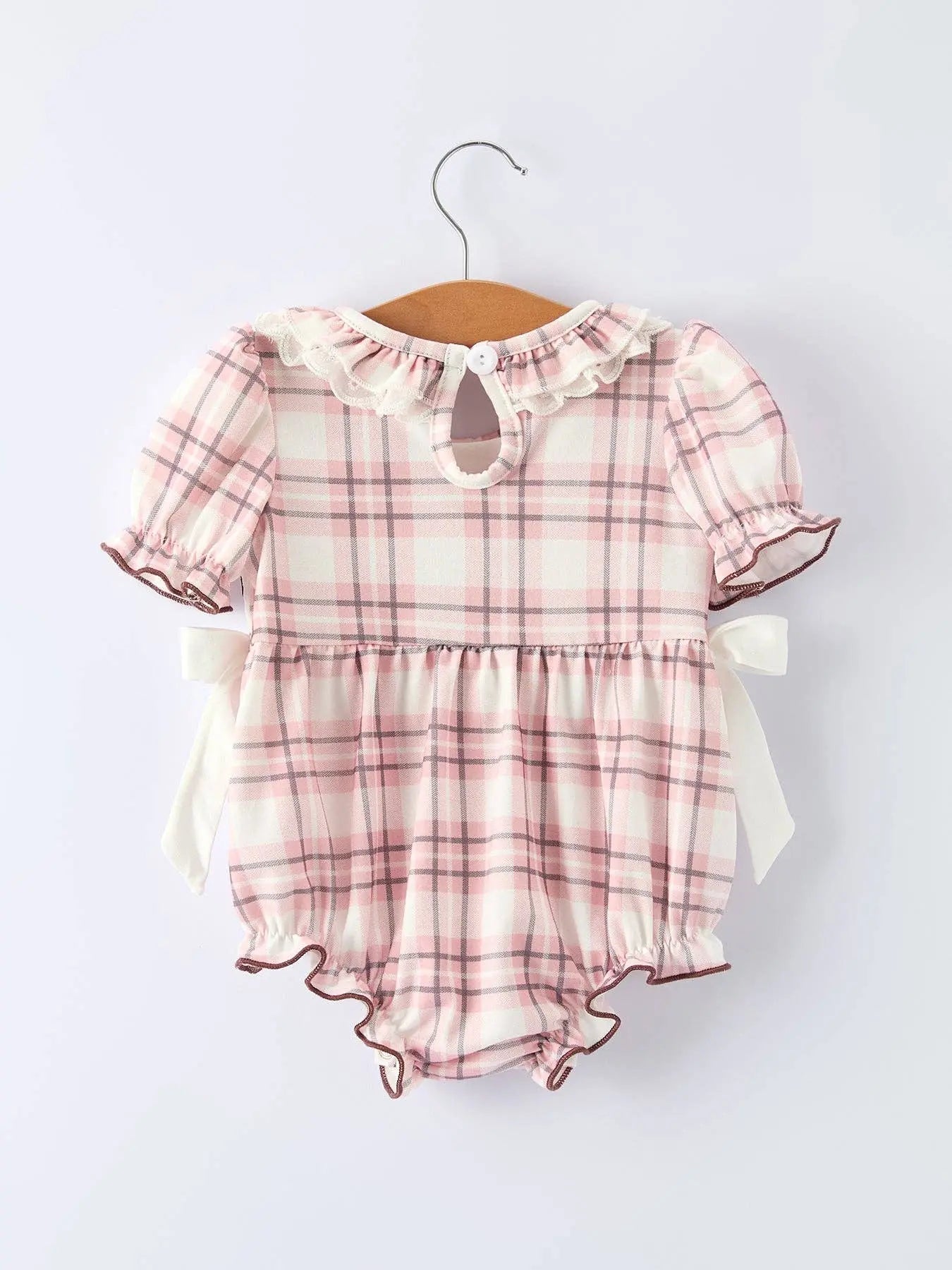 Plaid Horse Baby Girl Romper - Bridle Up Hope Shop