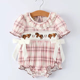 Plaid Horse Baby Girl Romper - Bridle Up Hope Shop