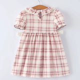 Plaid Horse Smocked Girls Dress - Bridle Up Hope Shop