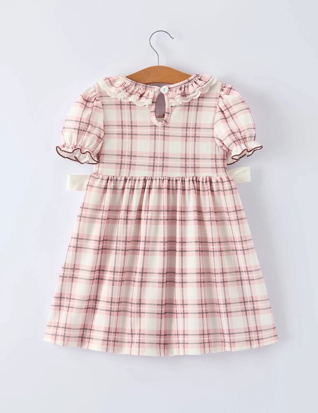 Plaid Horse Smocked Girls Dress - Bridle Up Hope Shop