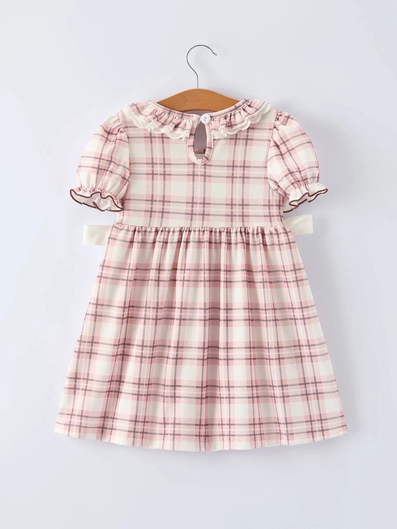 Plaid Horse Smocked Girls Dress - Bridle Up Hope Shop