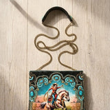 Cowgirl Turquoise Hand-Beaded Purse Faire - Mary Frances Accessories