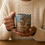 Caneca de grés Cavalos de Corrida (473 ml)