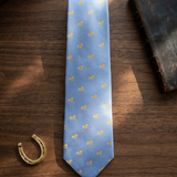 Weston Sky Blue Horse Silk Tie
