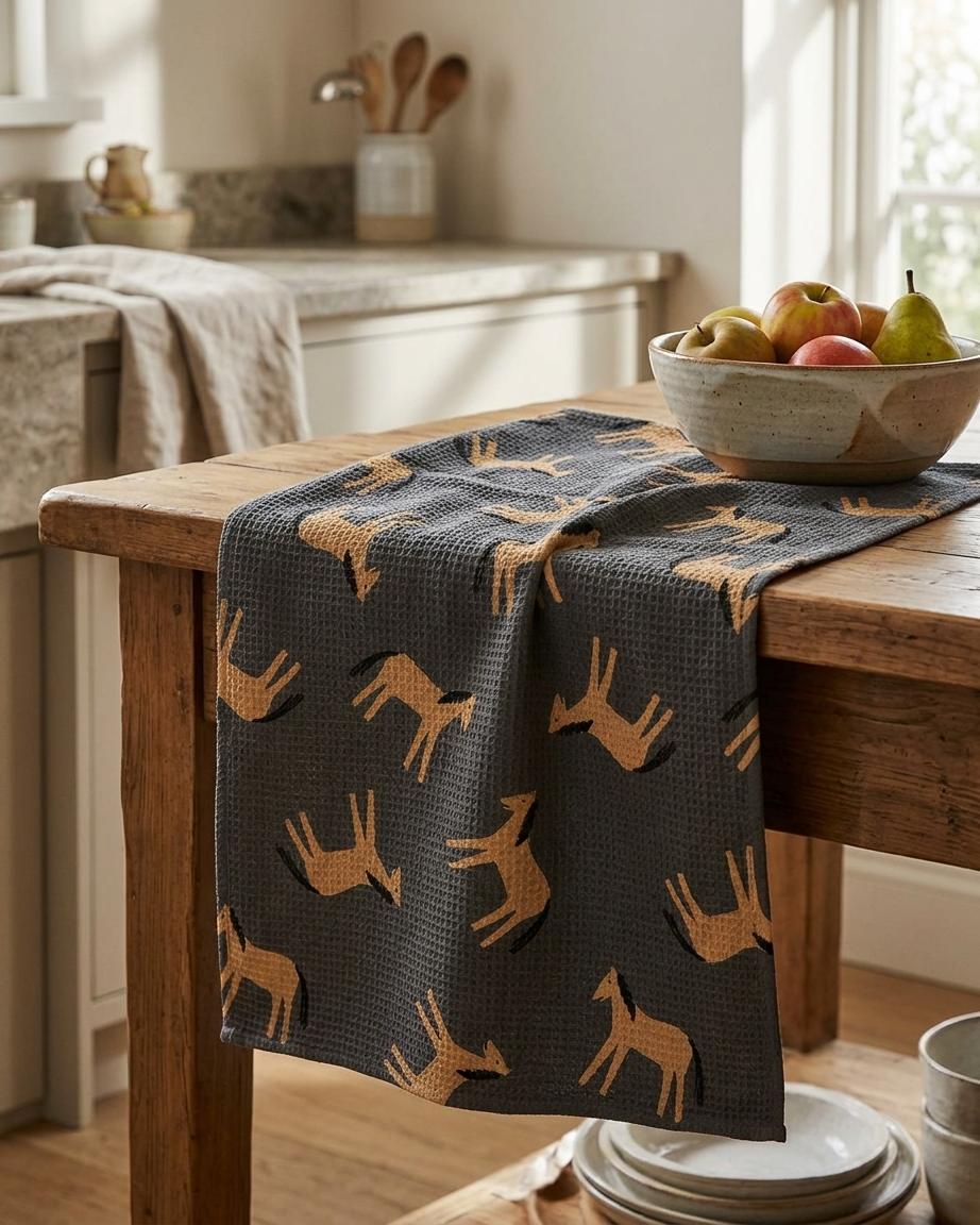 Golden Pony Kitchen Towel