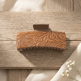 Prairie Paisley Leather Hair Claw