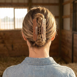 Prairie Paisley Leather Hair Claw