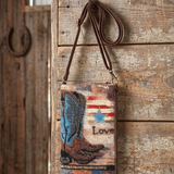 Americana Cowgirl Hand-Beaded Purse