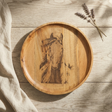 Heritage Horse Mango Wood Charcuterie Tray