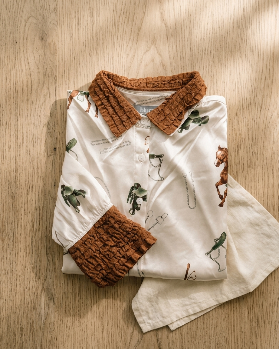 Stable Story Satin Stretch Blouse
