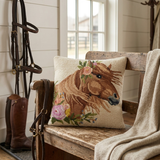 Wild Rose Horse Hook Pillow