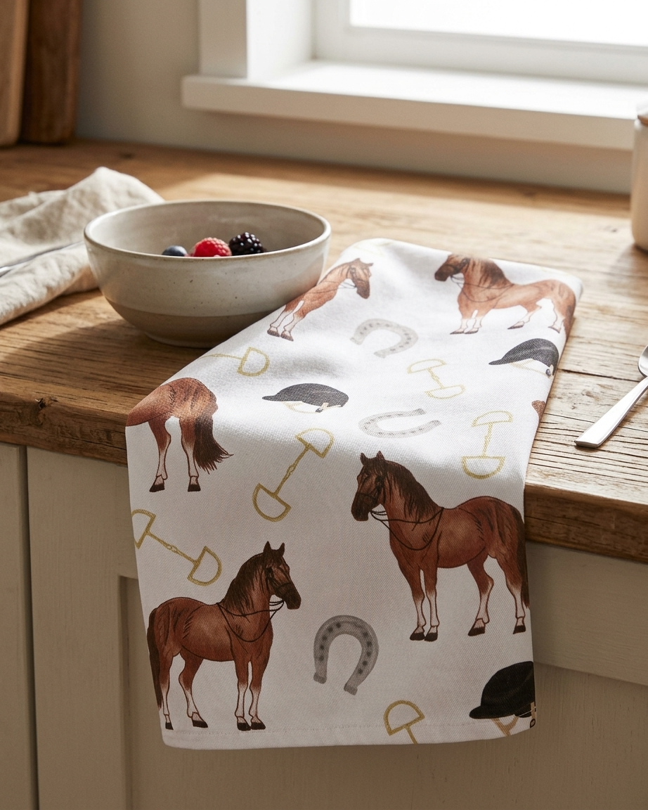 Classic Equestrian Kitchen Towel