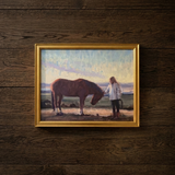 A Horse's Gentle Bond-Canvas Art