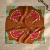 Rodeo Rose Wild Rag Silk Scarf