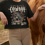 Cowboy Take Me Away Long-Crop Tee