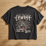 Cowboy Take Me Away Long-Crop Tee