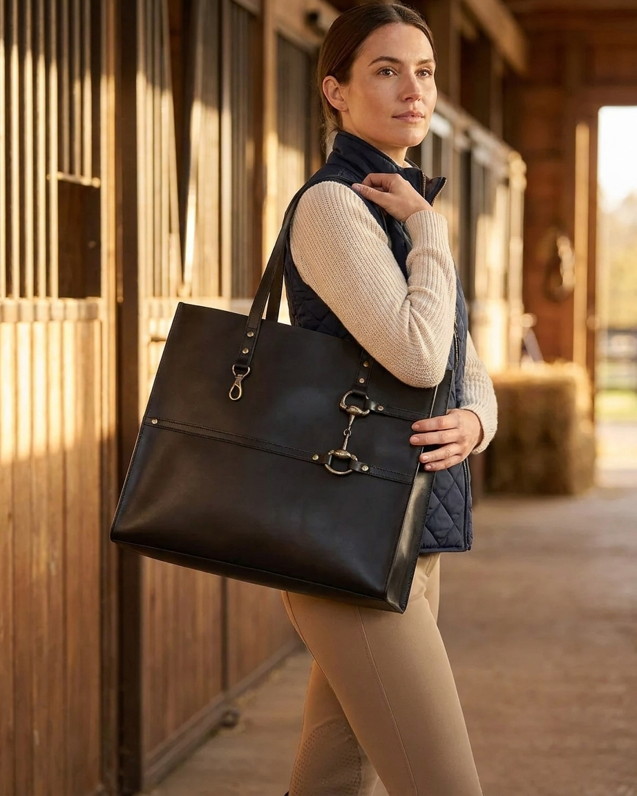 Nicole Snaffle-Bit Leather Tote