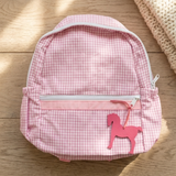 Pink Pony Gingham Backpack