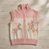 Horse Whinny Sleeveless Knit Vest