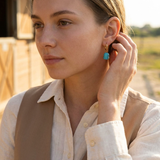 Turquoise Trail Huggie Earrings