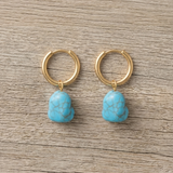 Turquoise Trail Huggie Earrings