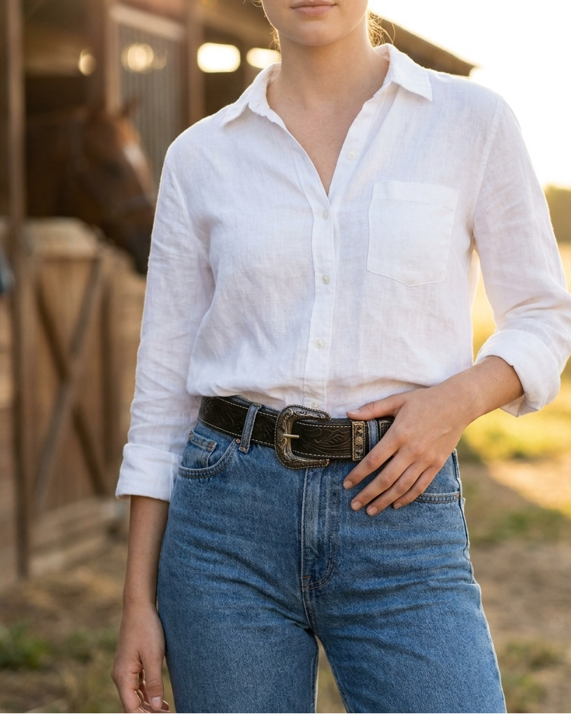 Western Floral Filigree Belt