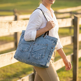 Billy-Jean Western Denim Tote Bag