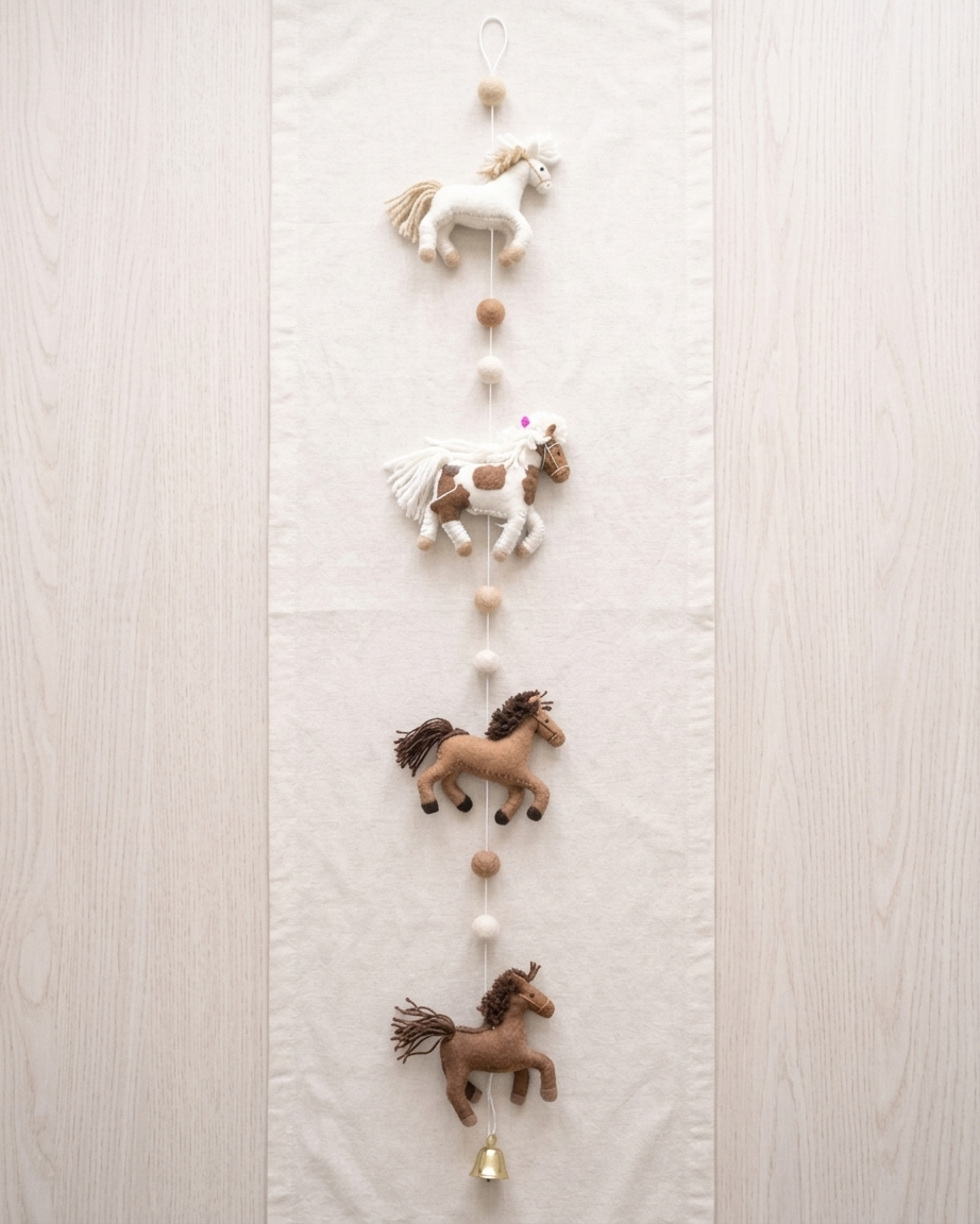 Horse Hand-Made Felt Garland